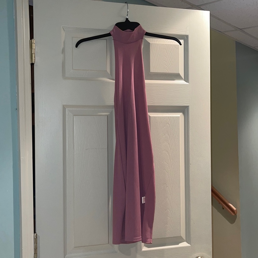 Open back high neck dress - Pretty Little Thing